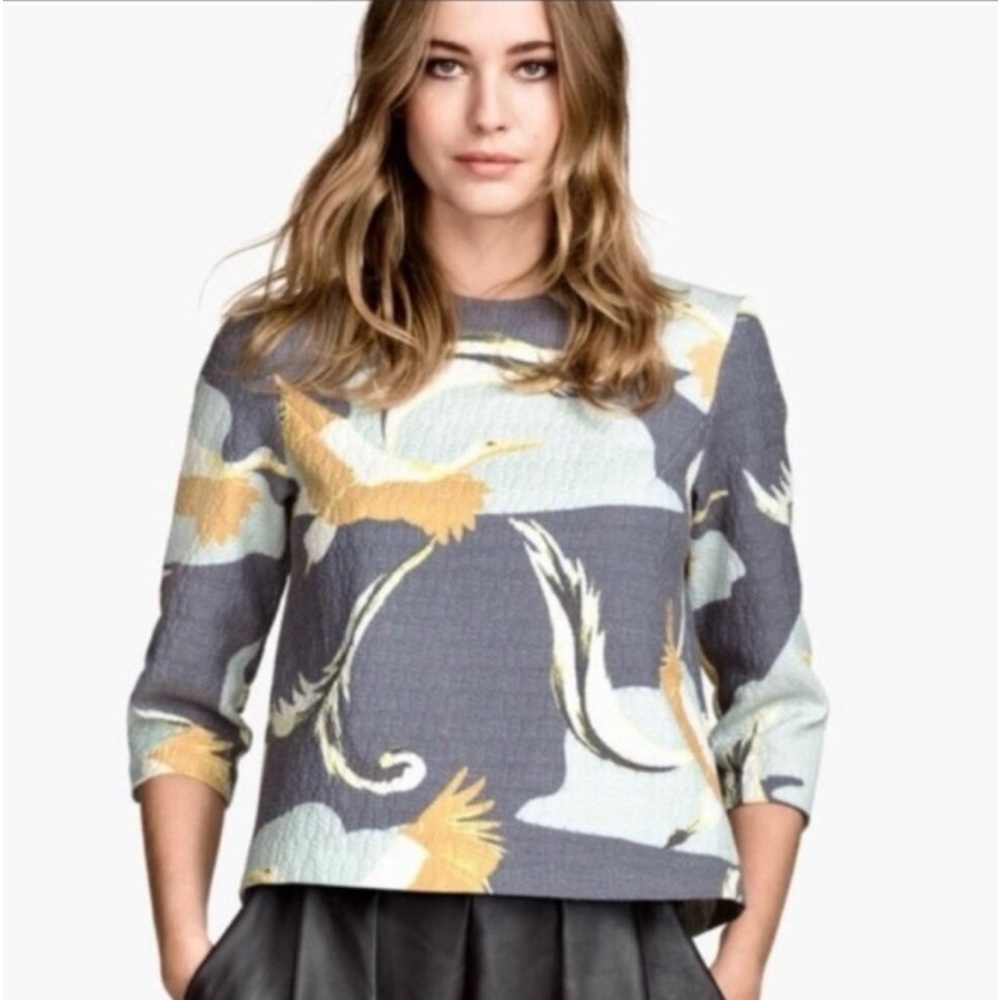 H&M Crane bird top size 8